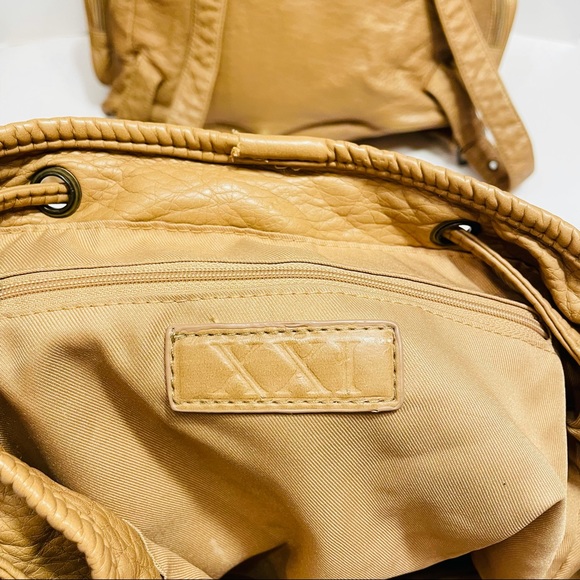 (2) Forever 21 Faux Leather Mini Backpacks in Tan - Picture 5 of 9